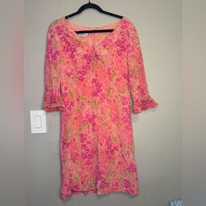 Maggy London Pink Silk Dress